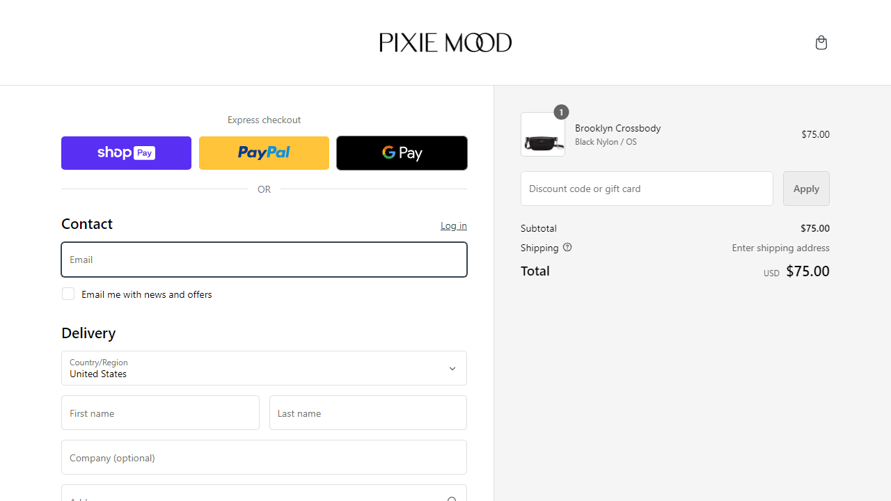 How to apply Pixie Mood coupon code
